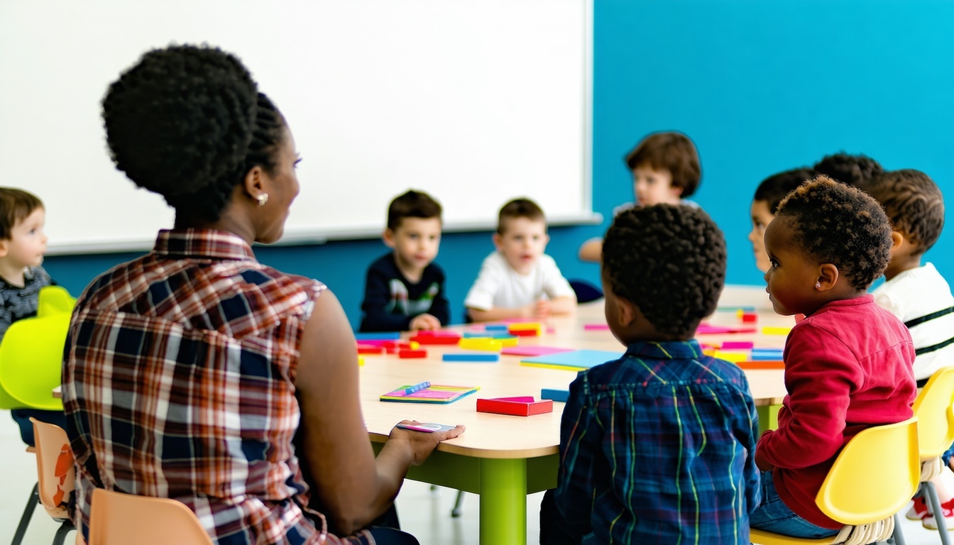 Educational workshop teaching families about positive influences